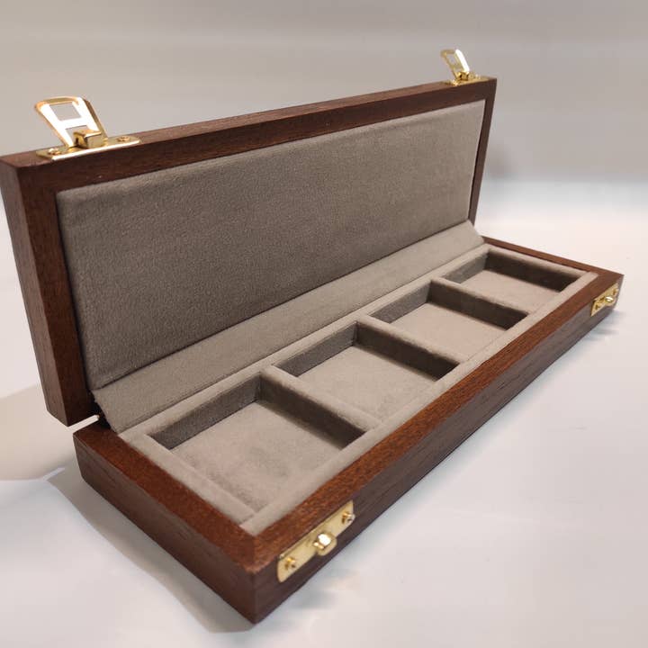 Coins&More – wholesale Decorative box – Wooden box for coins or medals 4 boxes
