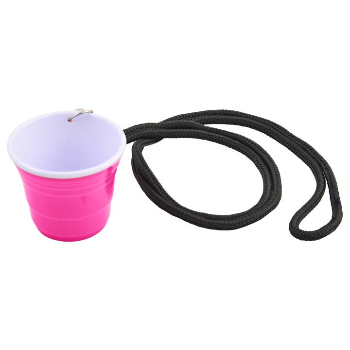 Vaso Shooter reutilizable Red Cup Living Pink con cordón, BPA para venta al por mayor de Red Cup Living
