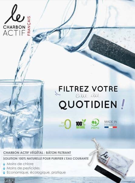 Le Charbon Actif Français - Venta al por mayor Filtros de agua - Carbon activado francés: barra de filtro a granel1
