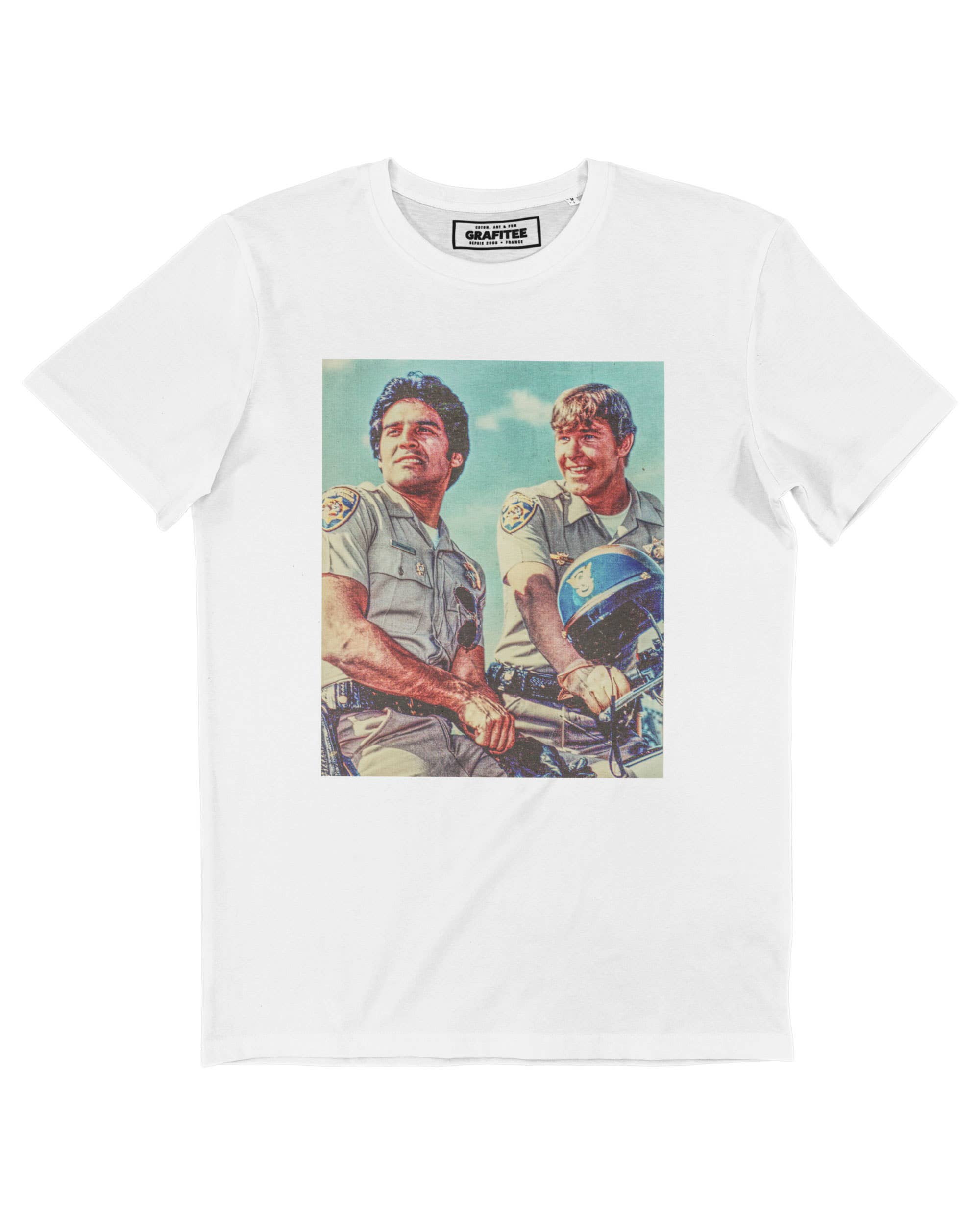 Grafitee - Wholesale Screen Printed T-Shirt - Unisex - Jon+ Ponch T-shirt - TV series photo t-shirt