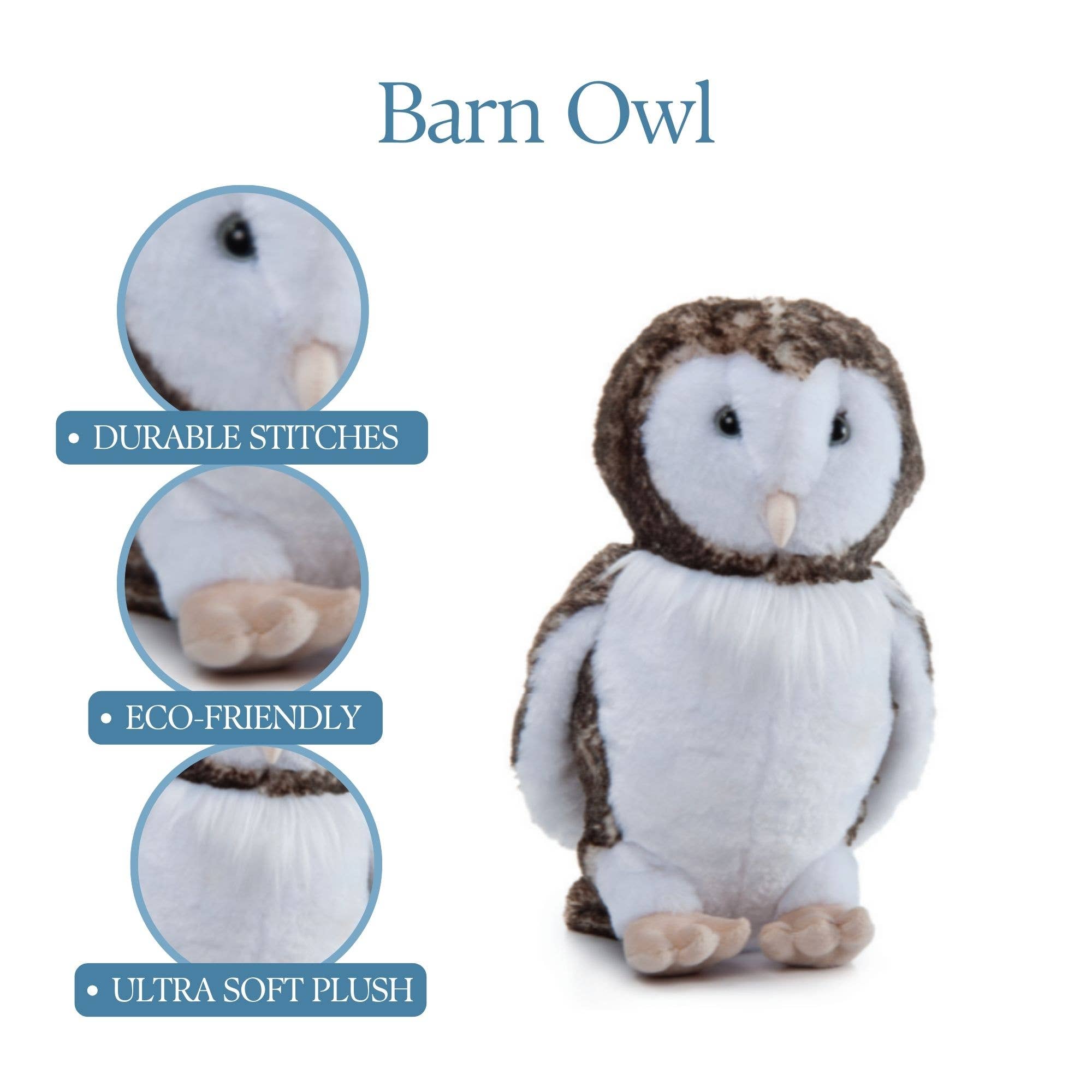 The Petting Zoo - Vendita all'ingrosso Peluche - Bambini e neonati - Barbagianni Wild Onez da 30 cm5