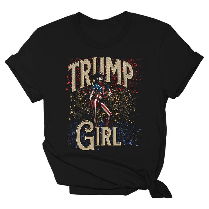 T-shirt Fille Glamour Trump - 1846 pour la vente par I Love My Freedom