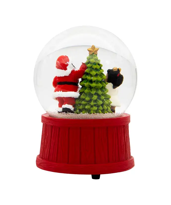 Kurt S. Adler, Inc. - Wholesale Snow Globe - Musical Wind-Up African American Santa Water Globe1