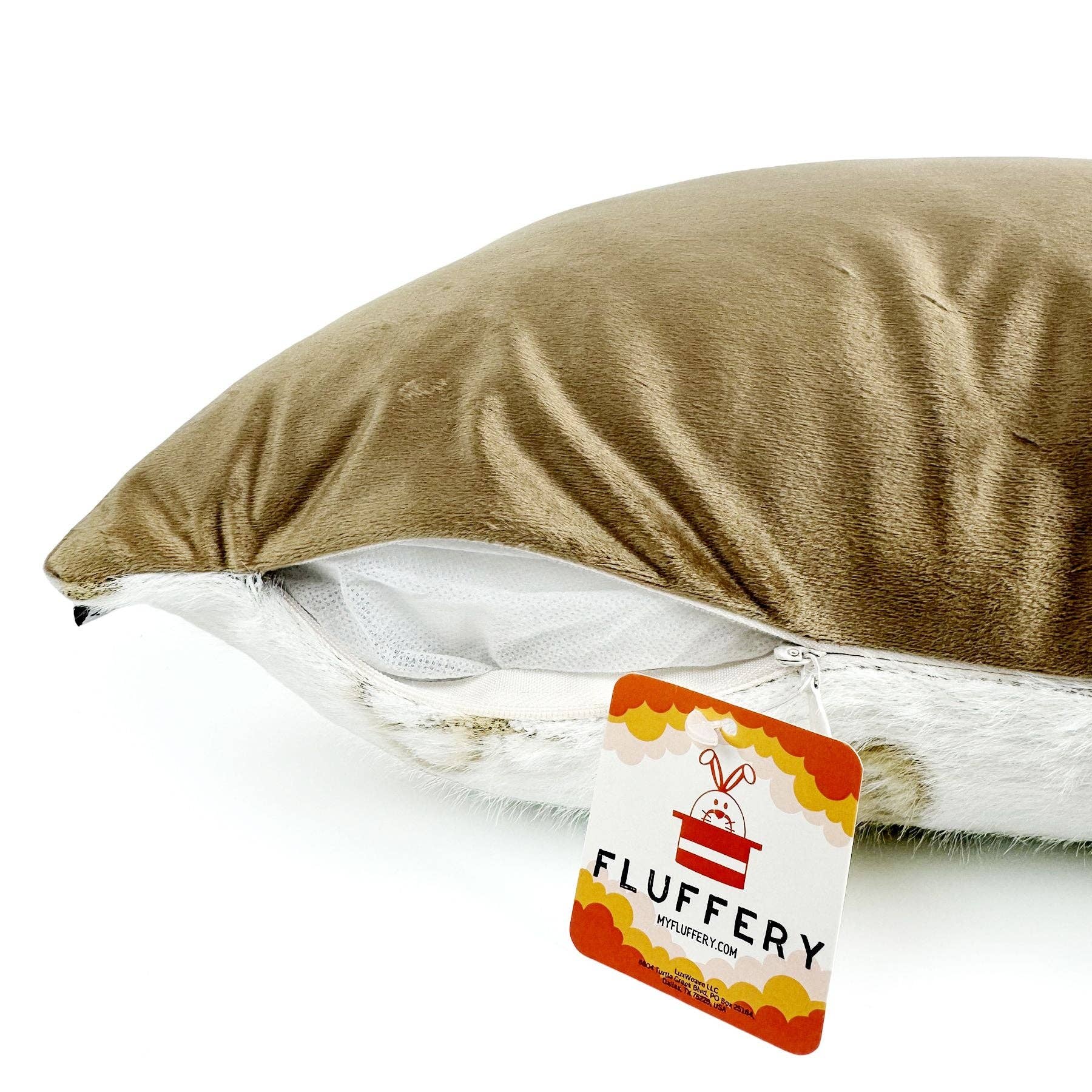 FLUFFERY - Vente Coussin décoratif - Coussin décoratif doux papillon, fourrure courte (18" x 18" / 45 x 45 cm)2