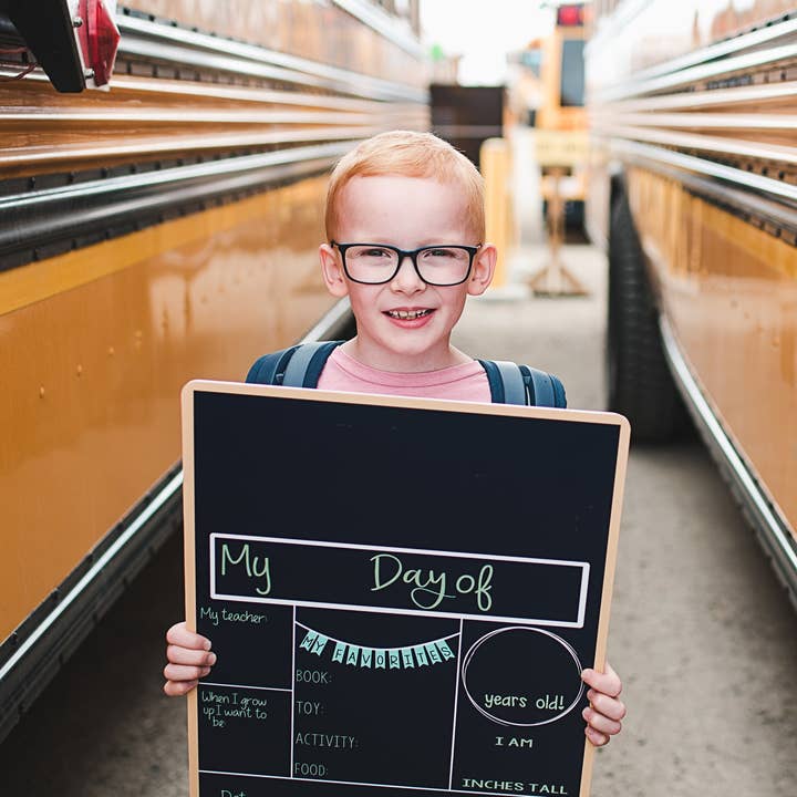 Back to School Erasable Board - Yellow Border for wholesale by Beyond Measure Boards