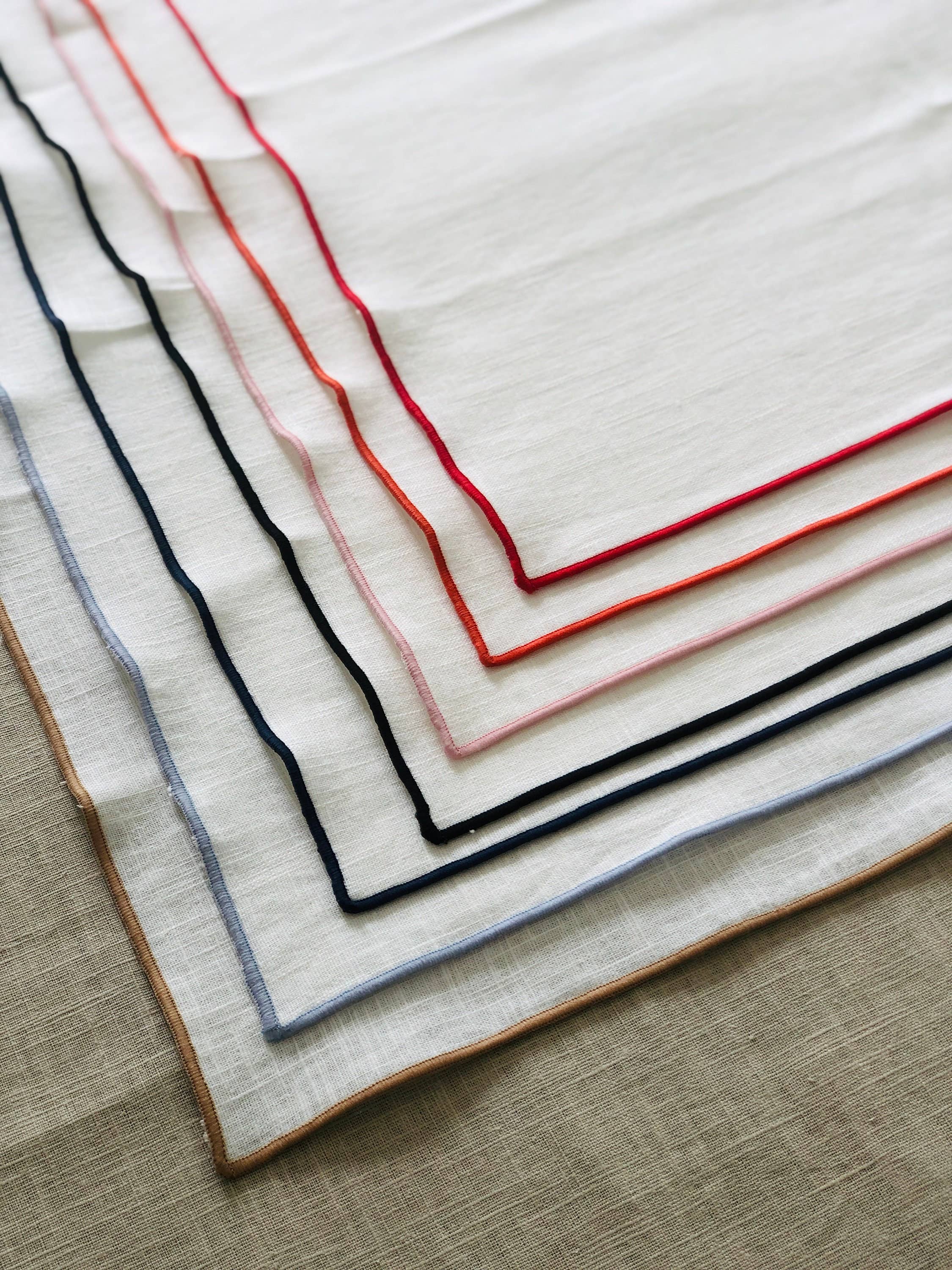 Belle Linen - Wholesale Dinner & Cloth Napkin - Blank Ivory Linen Napkins for Embroidery and Table Decor5