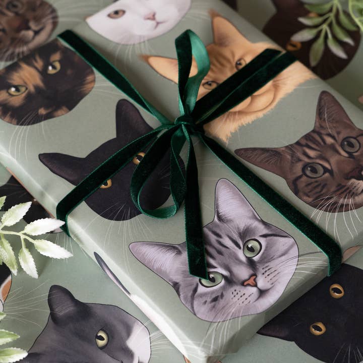 Cats Wrapping Paper for wholesale by Hayley Jade Design Studio