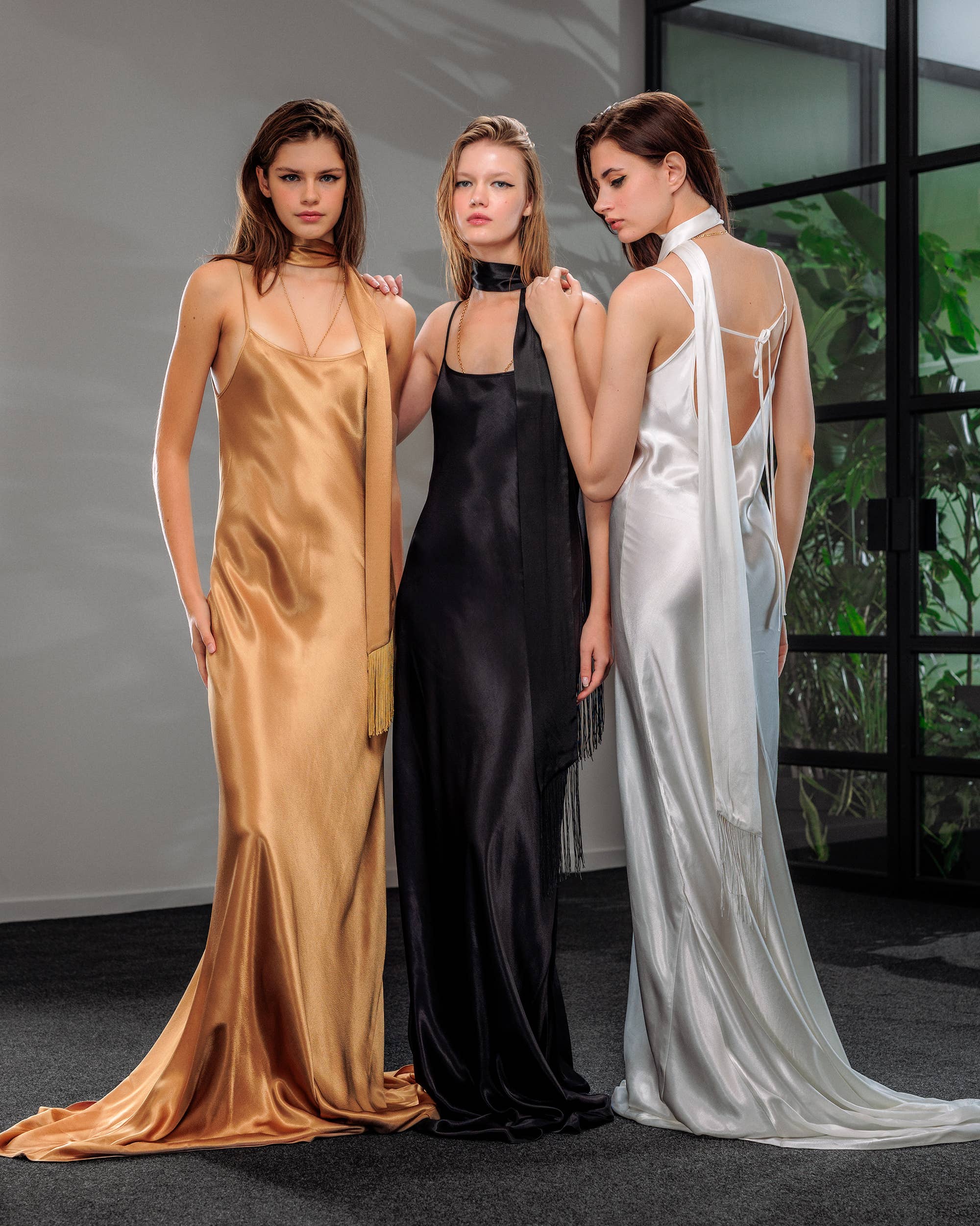 A  LINE - Wholesale Dress - Women's - Satin midi dress2