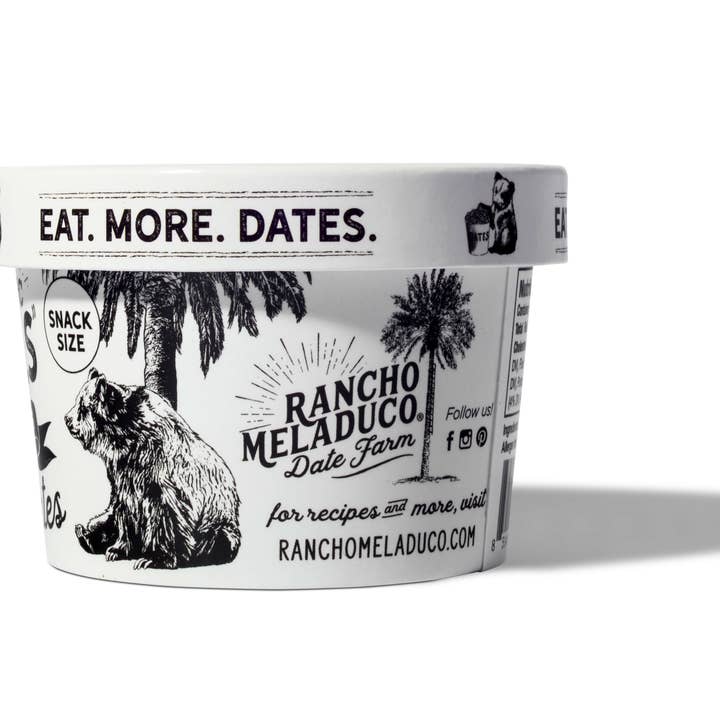 Rancho Meladuco Date Farm - Wholesale Dried/Dehydrated Fruit - Little Mels Seedless ORGANIC Medjool Dates, 4.5 oz Cup3