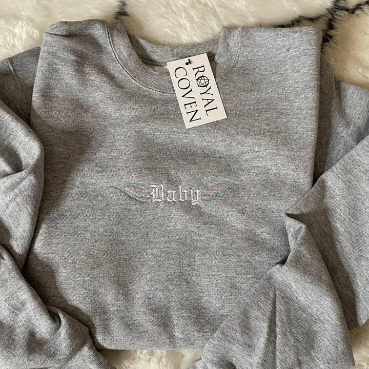 GRAY - 90's "Baby" Alien Jumper for wholesale by Royal Coven