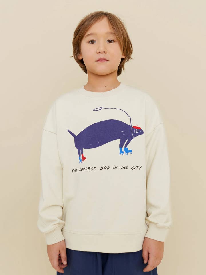 ORGANIC COTTON THE COOLEST DOG SWEATSHIRT for wholesale by OXOX CLUB