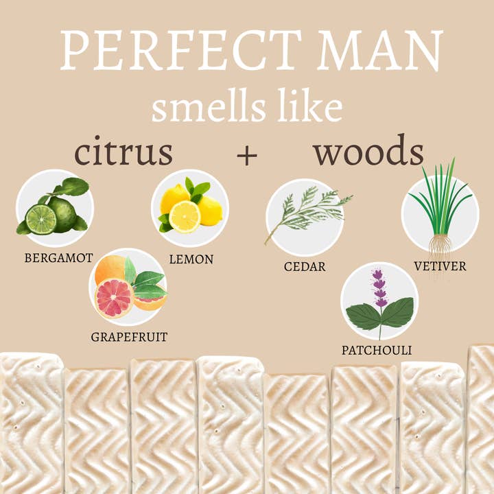 Center Street Soap Co - Wholesale Bar Soap - Men's - Perfect Man Vegan Handmade Bar Soap For Men - 4oz1