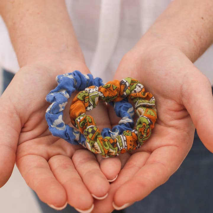 Rover & Kin - Wholesale Scrunchie - Women's - Recycled Sari Petite Scrunchies - Assorted Set of 22