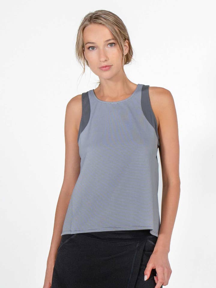 Phoebe Tennis & Active Tank - Onyx Stripes Combo for wholesale by Inphorm