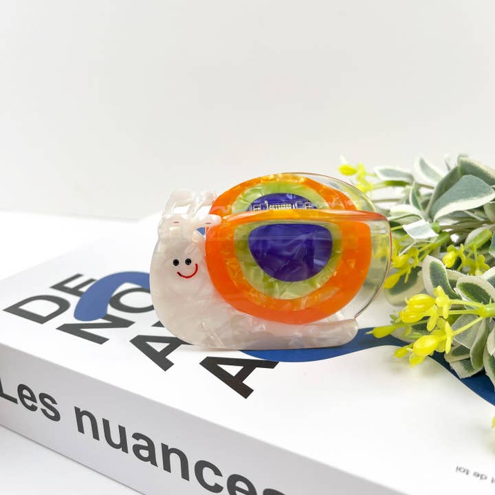 TheDivaSoap - Wholesale Hair Clip - Women's - Cute Colorful Snail Hair Clip, Acetate Claw Clip