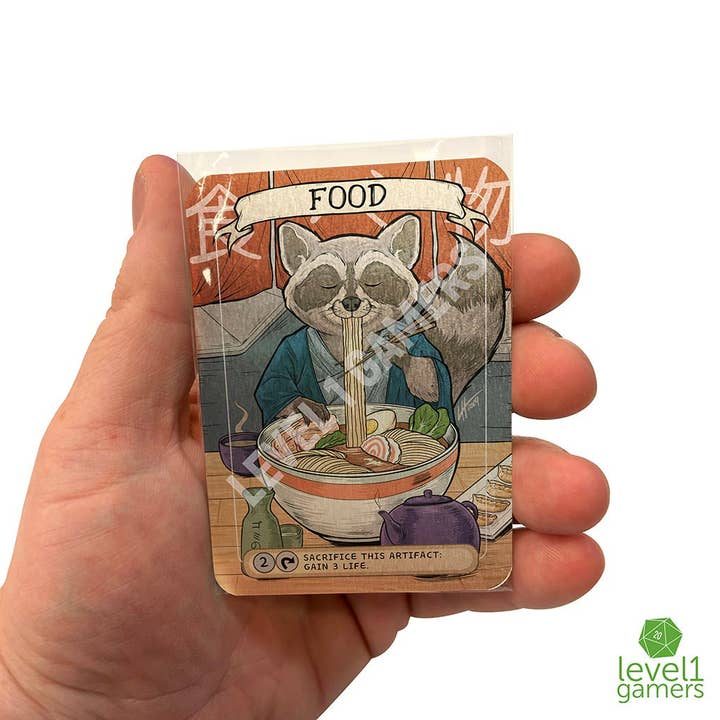 Level 1 Gamers - Wholesale Card game - Ramen Raccoon - Metal Token Magic Card3