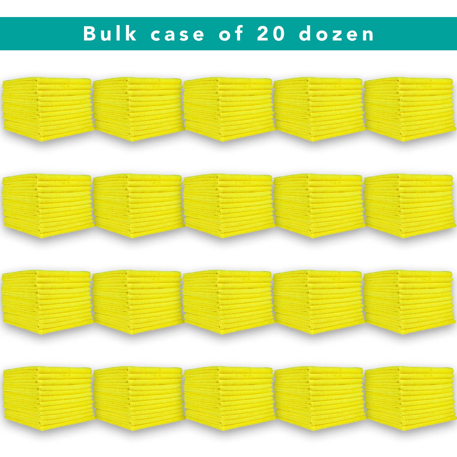 Arkwright Home - Wholesale Cleaning Cloth - Bulk Case of 240 Cleaning Cloths, 12x12 Microfiber, Colors4