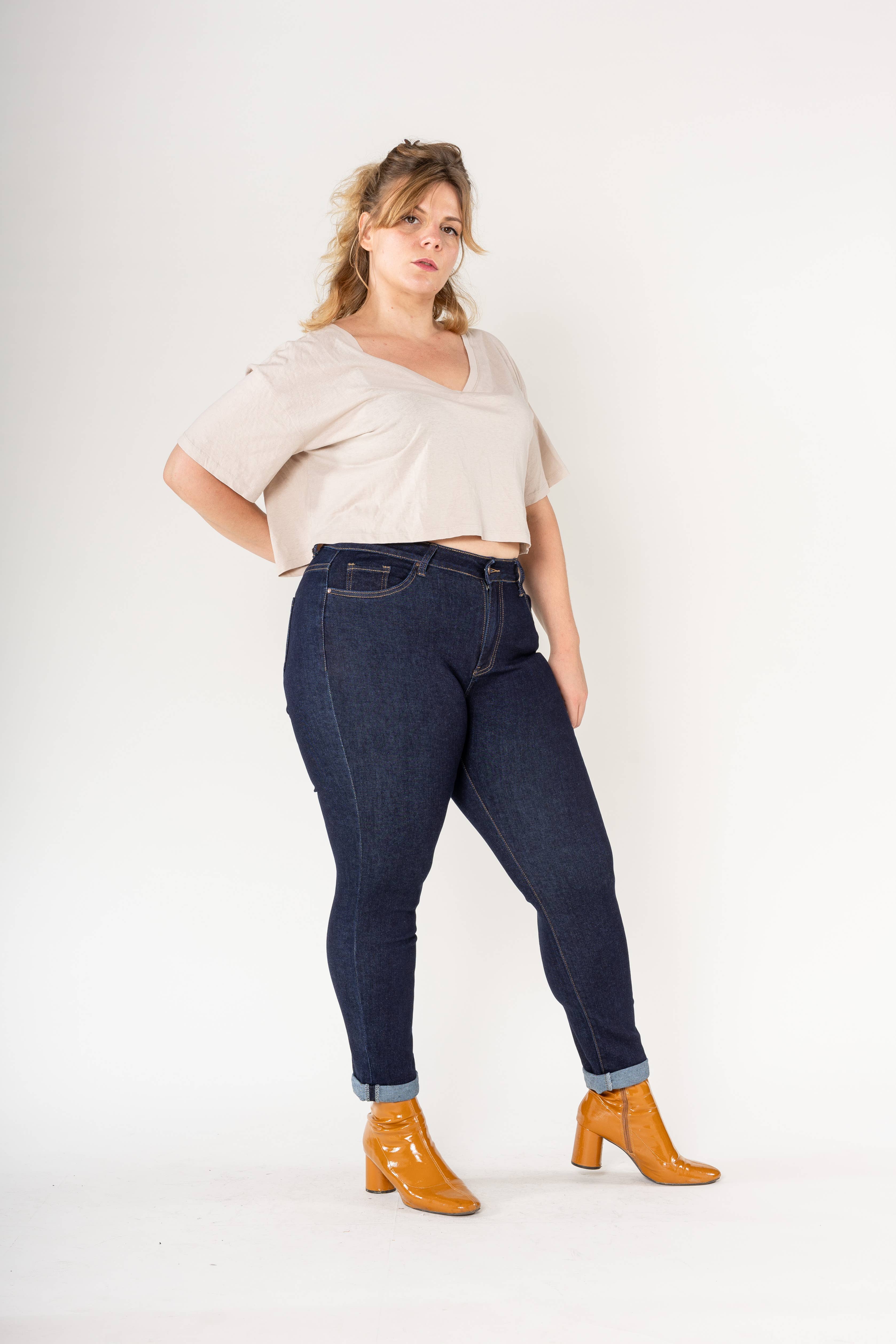 Nina Carter - Venta al por mayor Vaqueros - Mujer - Jeans ajustados elásticos de talla grande Nina Carter P102GT37