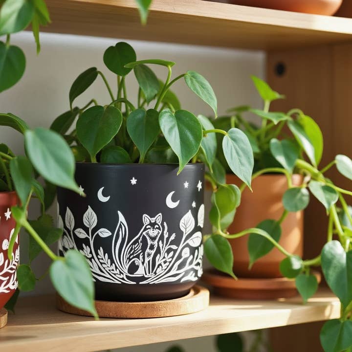 Simply Supplied Co - Wholesale Plant Pot - Fox Sgraffito Planter | Modern Boho Pottery | Terracotta9