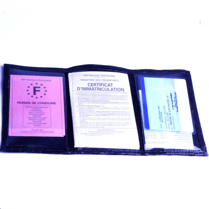 Autopapierhülle, Leder, Kartenetui für den Großhandel von SARL FELINEA