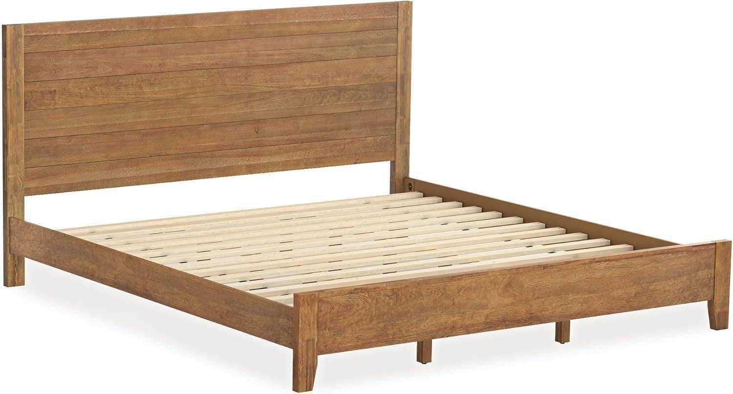 ShipItFurniture - Wholesale Bed - King Size Acacia Wood Platform Bed Frame With Headboard7