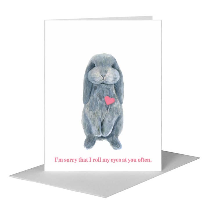 Bunny Boo, Greeting Card (#8121B) for wholesale by Printed Canvas