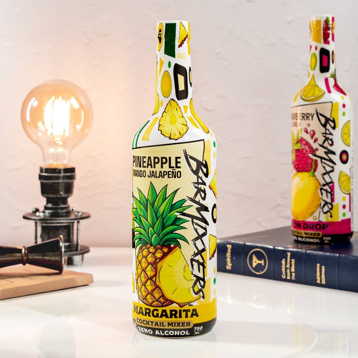 Cocktail MIxer Pineapple Mango, Spicy Jalapeño Margarita. for wholesale by Bar Mixxers