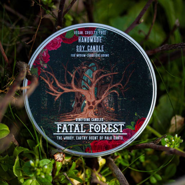 RinkyDink Candles – Velas de viagem por atacado – Vela Perfumada Artesanal Floresta Fatal de Halloween (VG)1