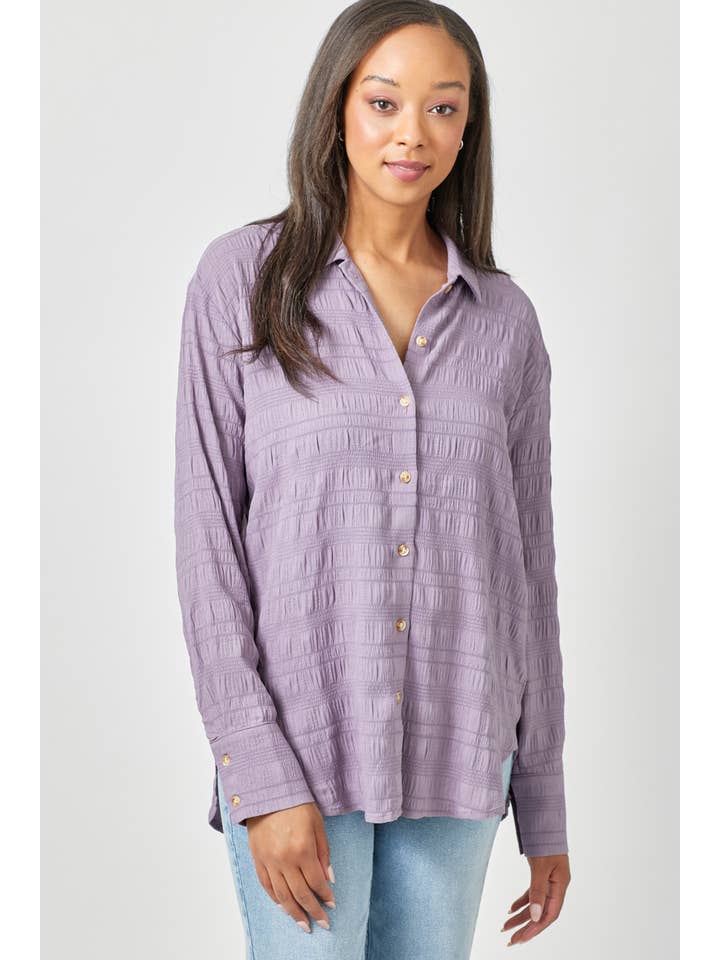 Mystree - Wholesale Button Down Shirt - Women's - 60209 Textured Button Down Shirt8