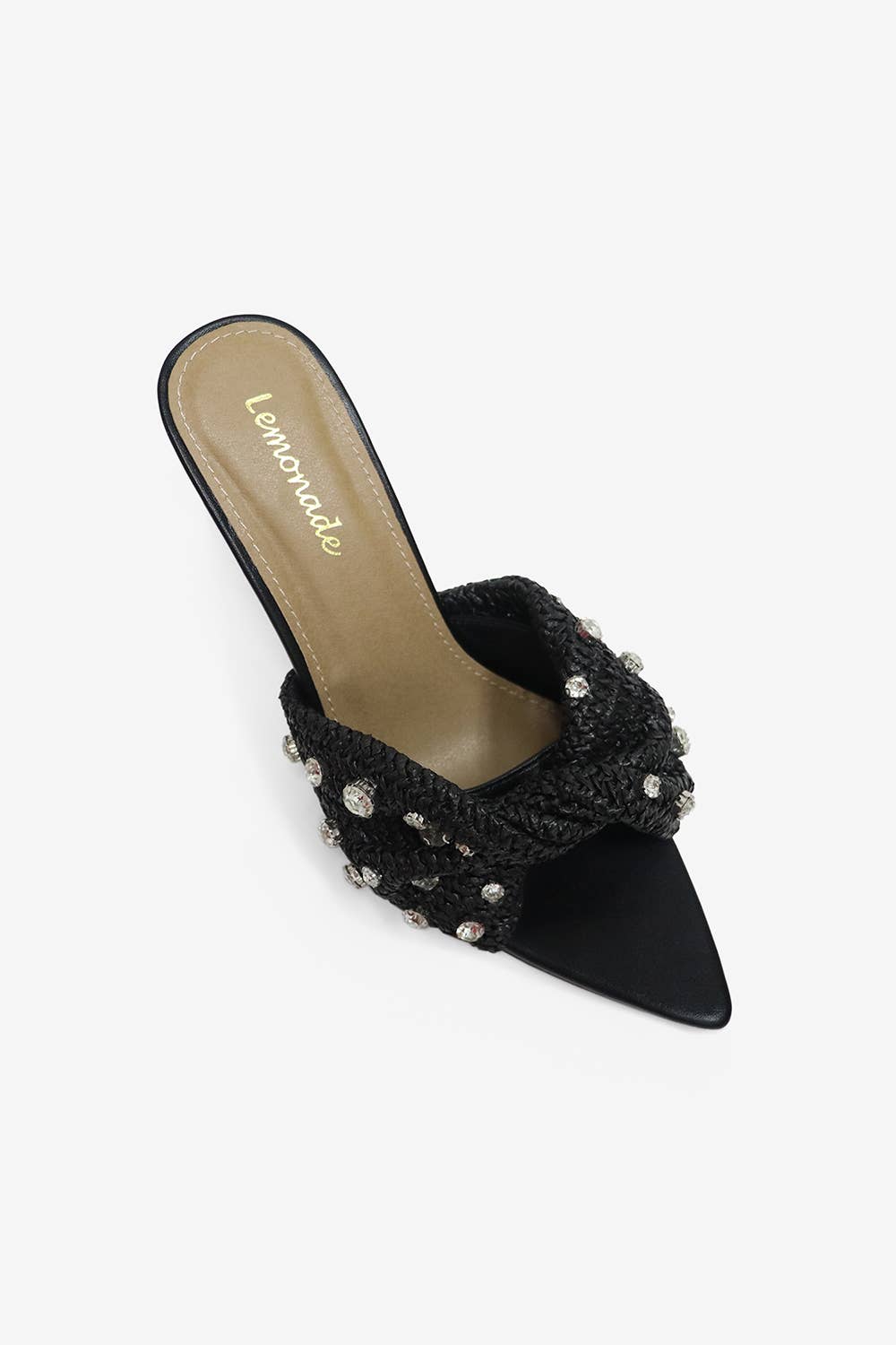 Lemonade Shoes - Vendita all'ingrosso Tacchi alti - Donna - KORRA - Sandali di lusso in rafia con perline, tonalità dorata1