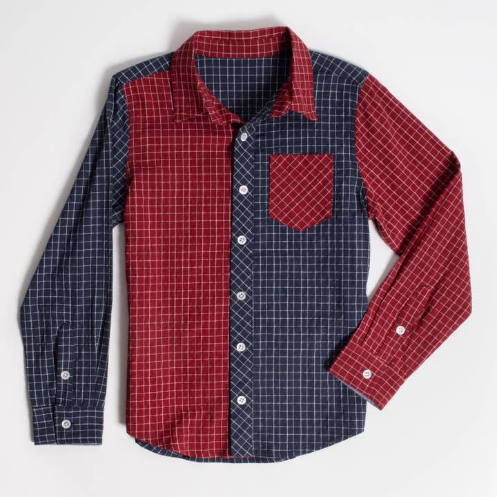 Fönsterruta Färgblock Skjorta för wholesale av Kidpik