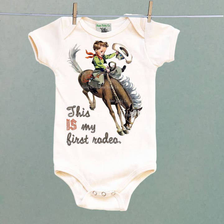 Acme. Baby Co. LLC - Wholesale Bodysuit (Non-Footed) - Baby - First Rodeo Buckaroo Onesie One Piece Baby Bodysuit