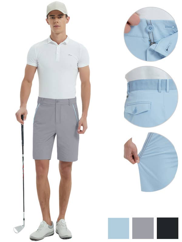 Qing Dao Lai Si Ma Te Fang Zhi You Xian Gong Si - Wholesale Athletic Shorts - Men's - Men's Fit Stretch Golf Shorts With Pockets Elastic Waist