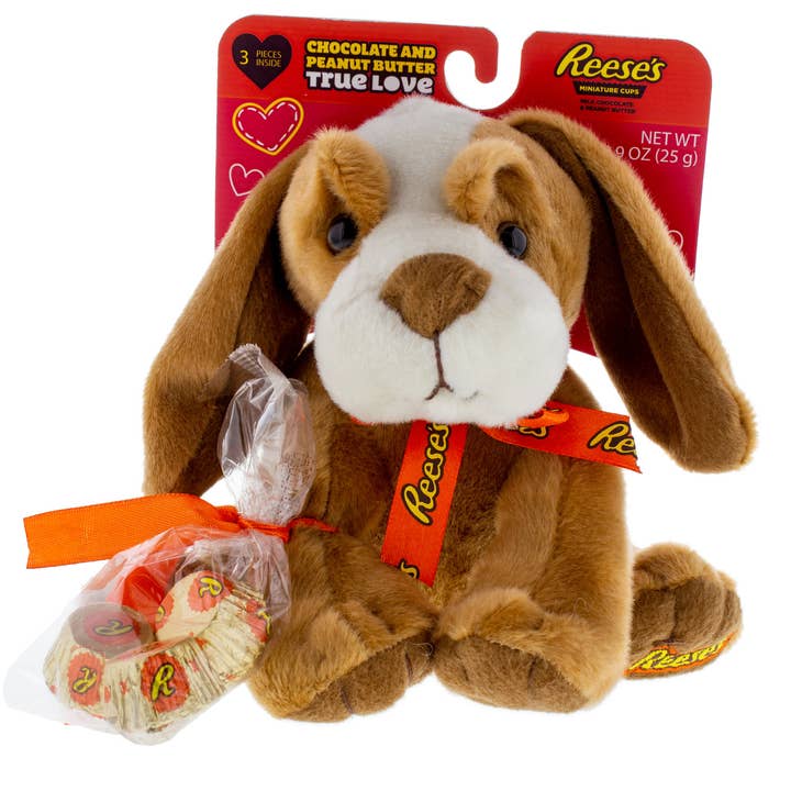 I Got Your Candy - Vendita all'ingrosso Peluche - Bambini e neonati - Peluche a forma di cucciolo di San Valentino di Reese's (confezione da 4)