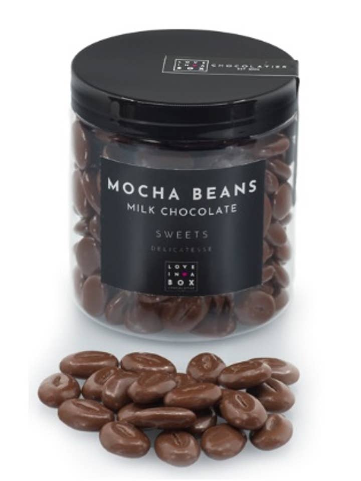 Chocolate Covered Mocha Beans - Milk Chocolate for wholesale by Love in a Box Chocolatier