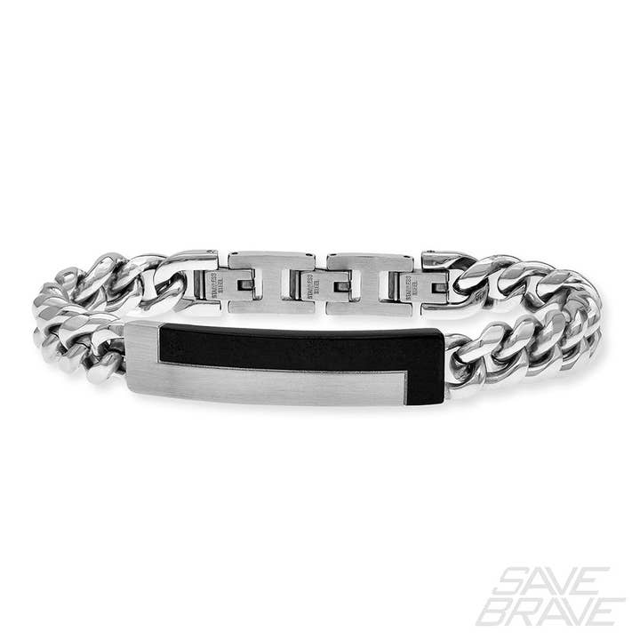 Save Brave Men's Bracelet Stainless Steel Malcolm for wholesale by Save Brave