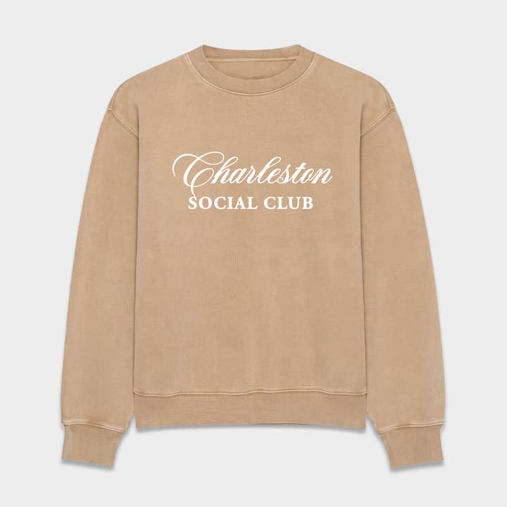 Custom Social Club Garment Dyed Sweatshirt for wholesale by House of Lulu