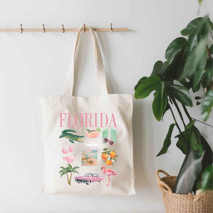 EnchantingSunshine - Wholesale Tote Bag - Women's - Florida Canvas Tote Bag