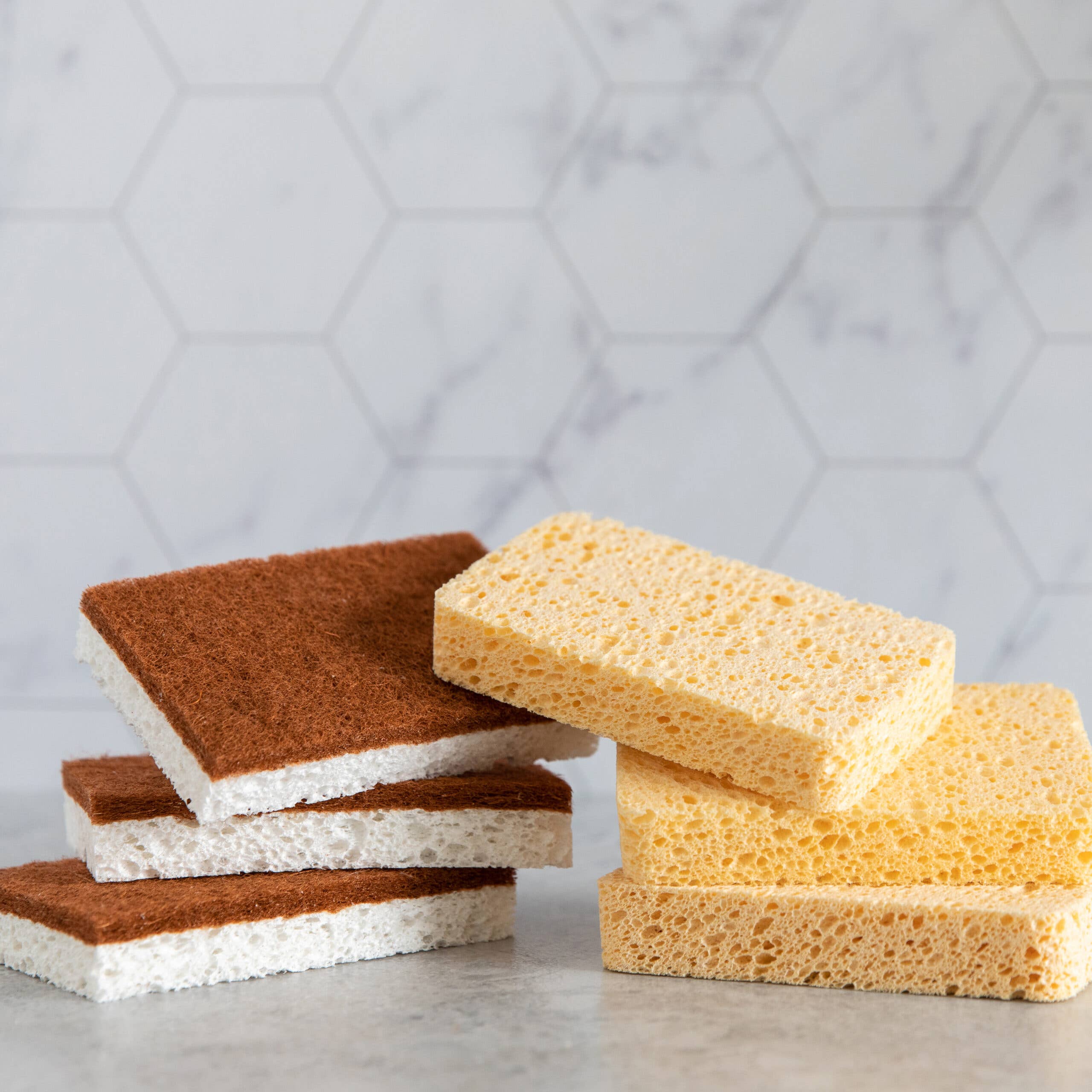 Nurture Goods - Vente Éponges de nettoyage - Lot de 3 éponges à vaisselle et de nettoyage en cellulose1