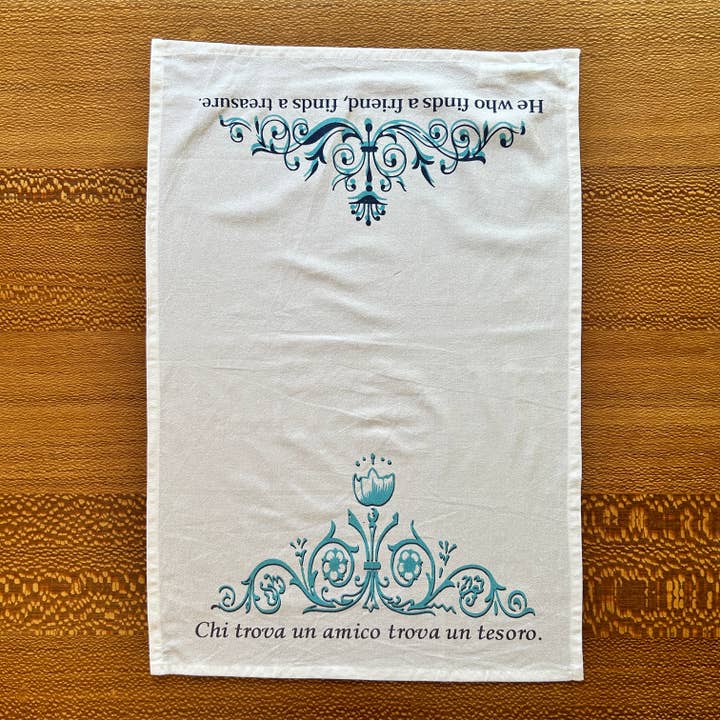 Treasure dish towel for wholesale by Jump That Moon
