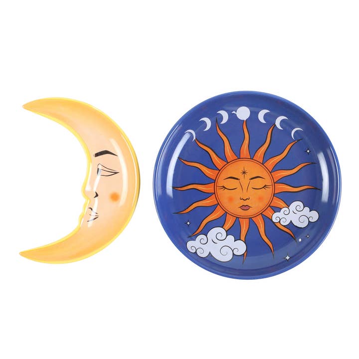 Something Different Wholesale - Wholesale Jewelry Dish - Sun and Moon Celestial Stacking Trinket Dish