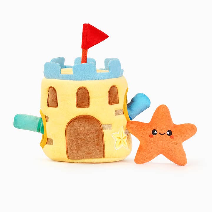 Hugsmart Products Inc - Wholesale Pet Plush Toy - Dog - Orilandpet - Beach Daze | Sand Castle - Interactive Toy