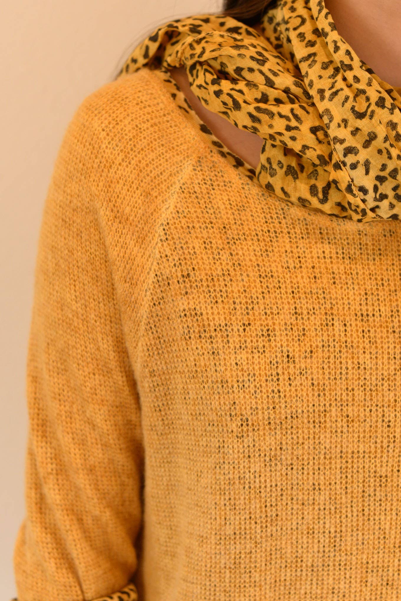 Ambiente - Wholesale Knit Sweater - Women's - WASHED VISCOSE BLENDED MOHAIR SWEATER-T2309EL186215