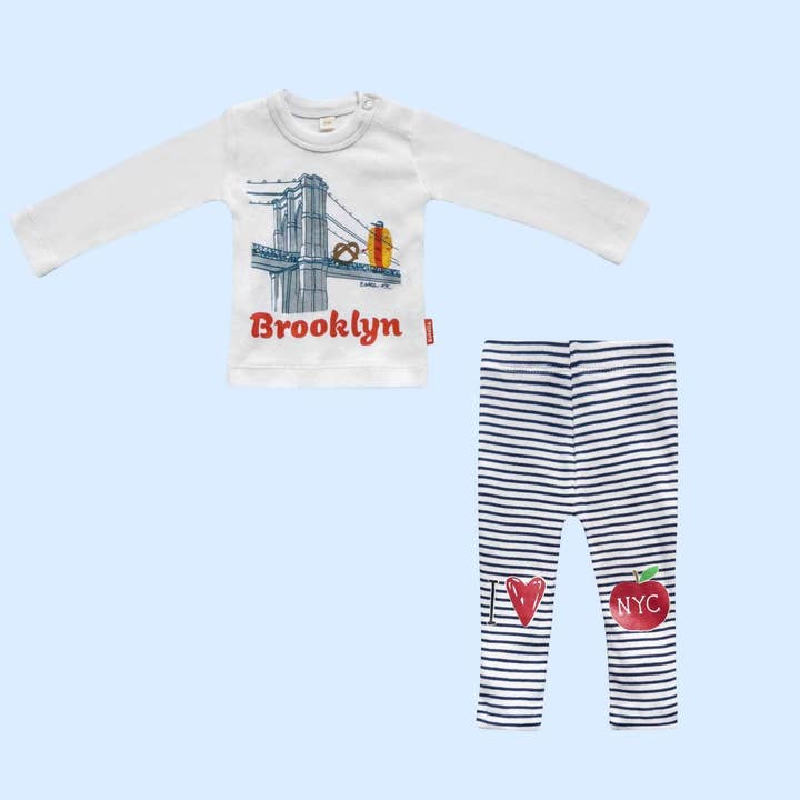 Organic Baby Pajamas Set with Prints for wholesale by Estella