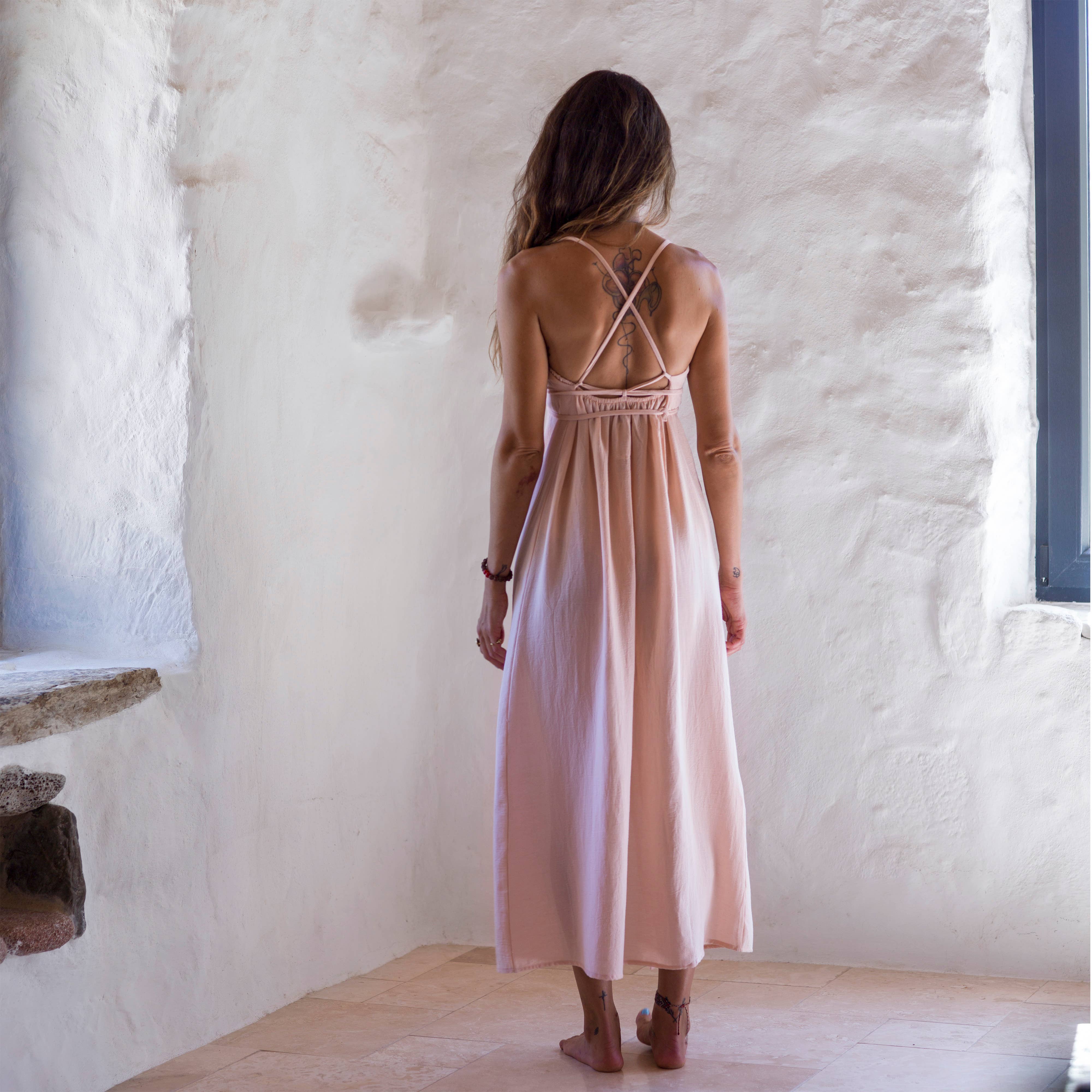 loom.ist – Großhandel Kleid – Damen – Sile Maxi-Kleid mit Schnürung44