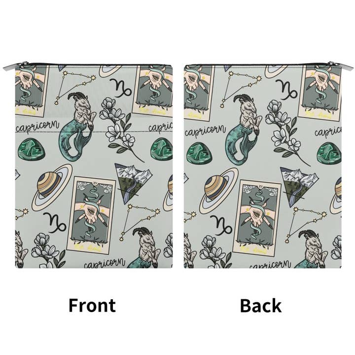 OhhhSoPeachy - Wholesale Book Cover - Capricorn Seamless Pattern Printed Fabric Custom Book Sleeve Book Cover Protector with Zipper and Front Pocket5