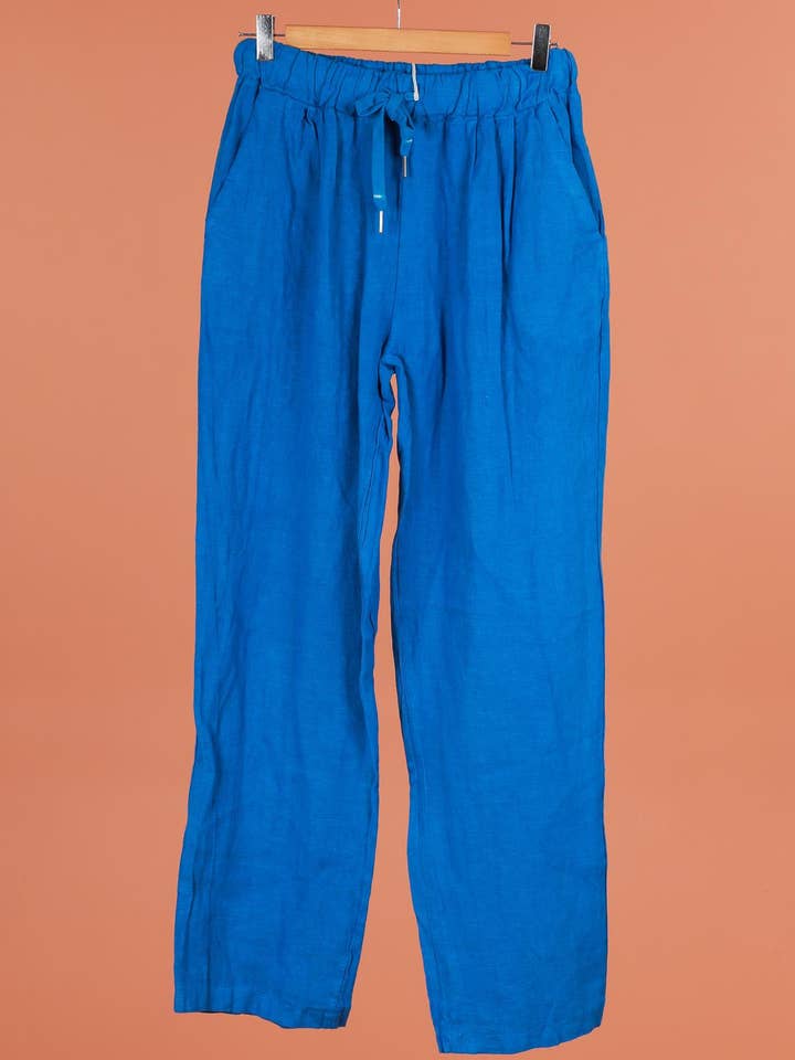 LINEN & COTTON HOUSE - Wholesale Pants - Women's - 12186 PLUS SIZE 100% LINEN
