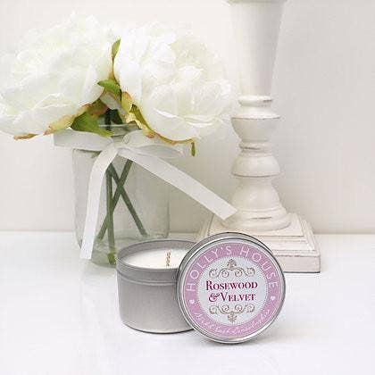Lata de Vela Rosewood & Veludo 100ml por atacado de Holly's House UK