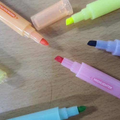 BCZShop - Wholesale Highlighter - BOBBA ERASABLE 5 COLOR HIGHLIGHTER SET2
