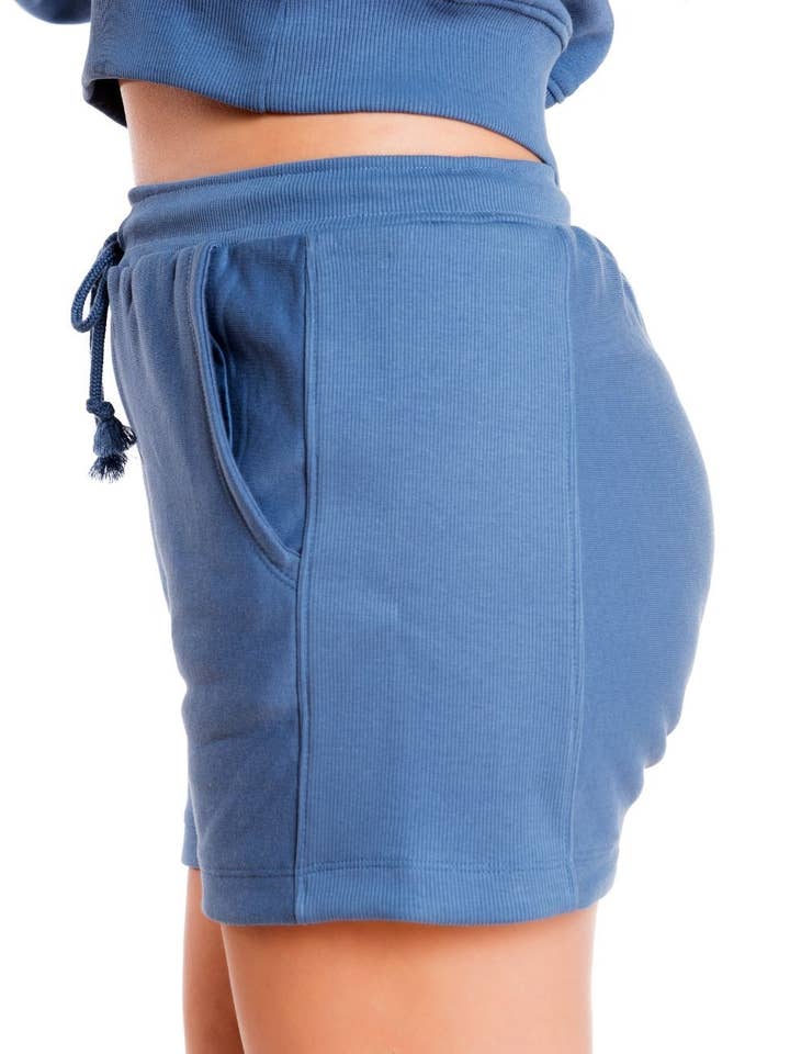 Short Taille Haute - Bleu Stellaire pour la vente par 4WBW Intimates